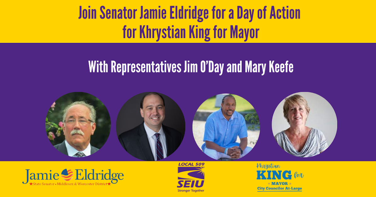 Join Senator Jamie Eldridge and SEIU 509 for a Day of Action for
